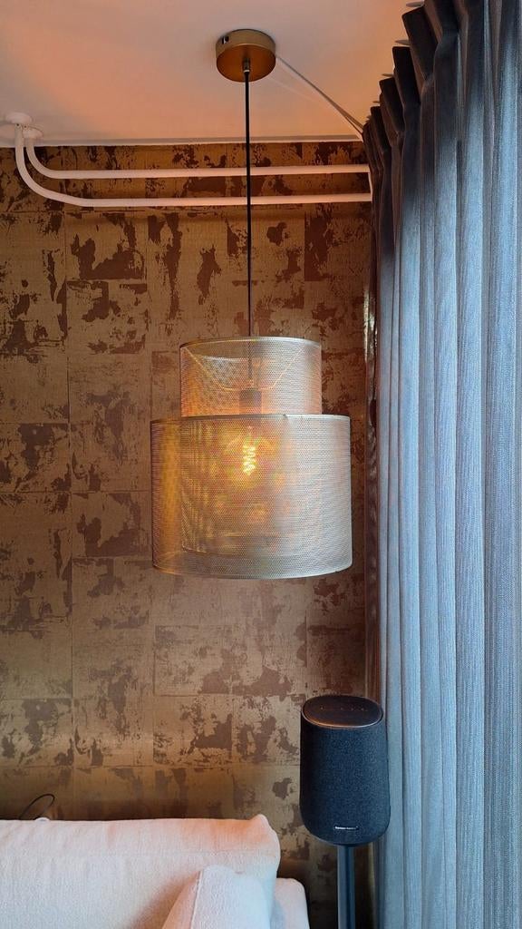 KARWEI Hanglamp Elles Antiek Brons - E27, Ø35cm, Ophalen, Gebruikt, Metaal, Minder dan 50 cm