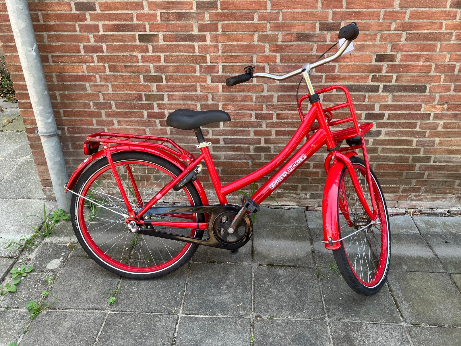 Rode meisjesfiets sparta pick-up 24 inch, Ophalen, Terugtraprem, Versnellingen, Gebruikt