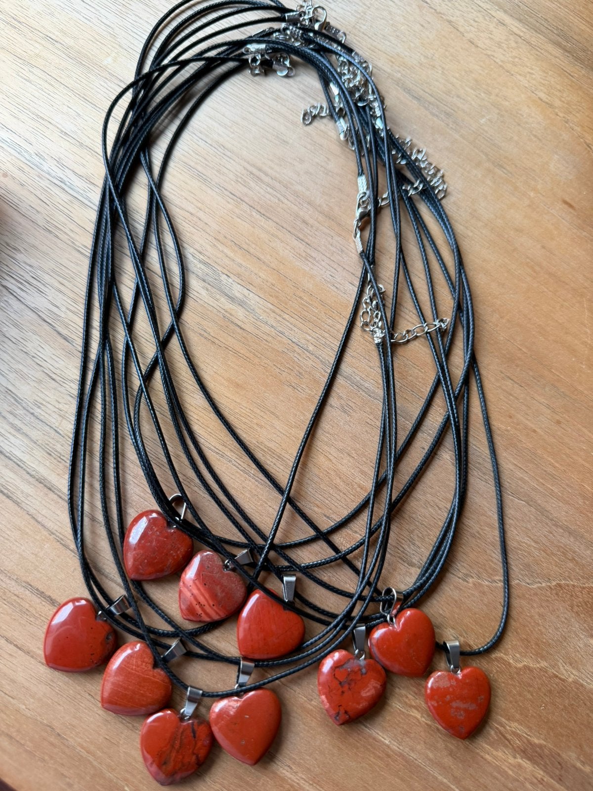 Harthanger rode jaspis (2cm) ketting (in lengte verstelbaar), Sieraden, Tassen en Uiterlijk, Ophalen, Overige materialen, Verstelbaar