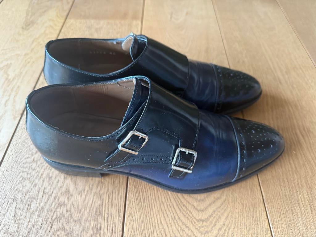 Pertini dames schoenen zwart blauw mt 40, Ophalen of Verzenden, Zo goed als nieuw, Zwart, Schoenen met lage hakken