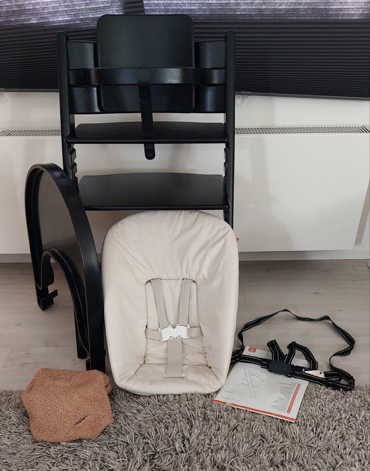 Zeer compleet! Tripp Trapp, newborn, babyset, tray, tuigje, Ophalen, Gebruikt, Meegroeistoel, Gordel(s)