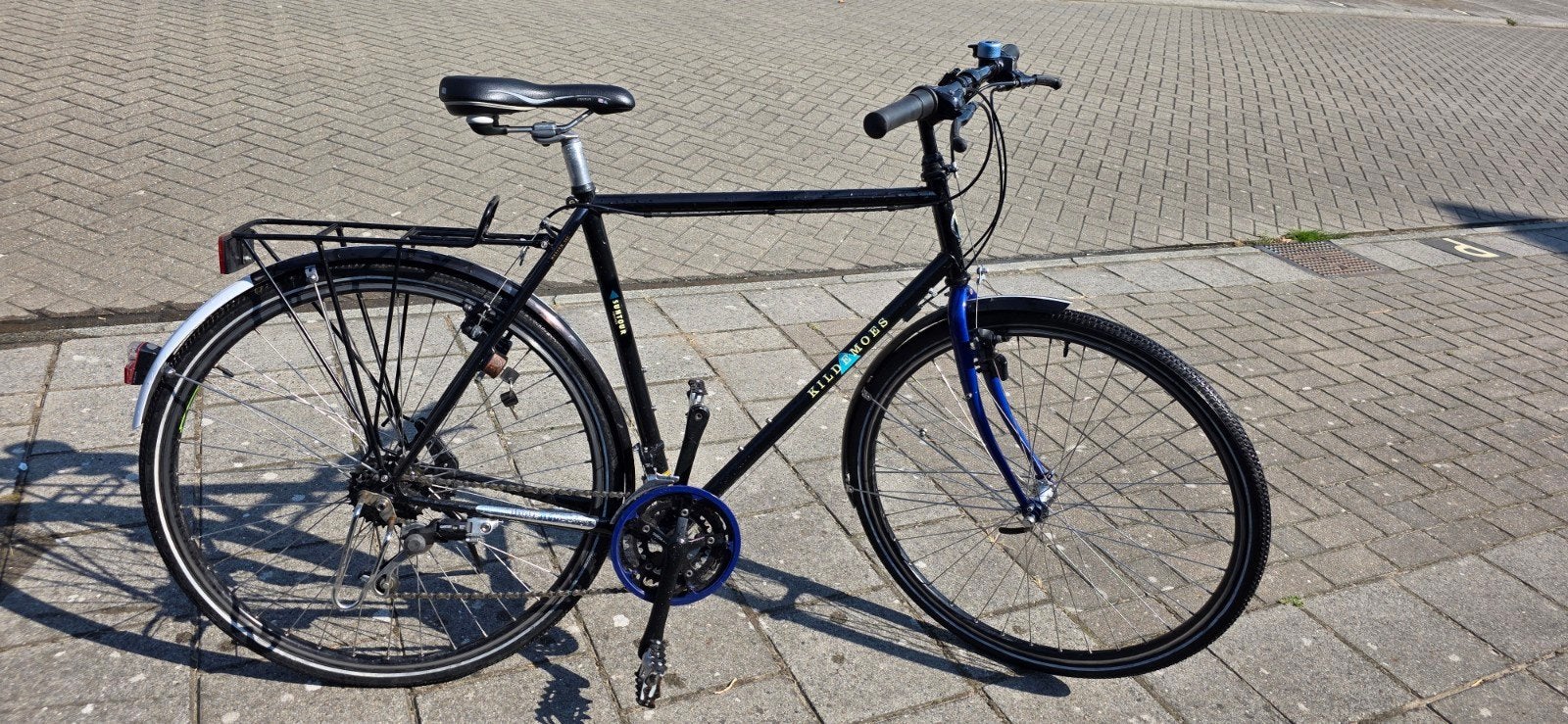 Kildemoes Suntour - Maat 56 - Zwart/blauw, Gebruikt, Velgrem, Versnellingen, 53 tot 57 cm