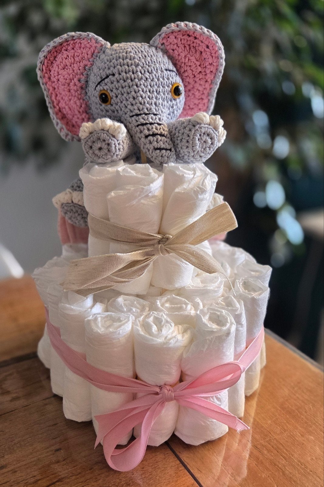 Luiertaart Olifant - Perfect kraamcadeau!, Ophalen of Verzenden