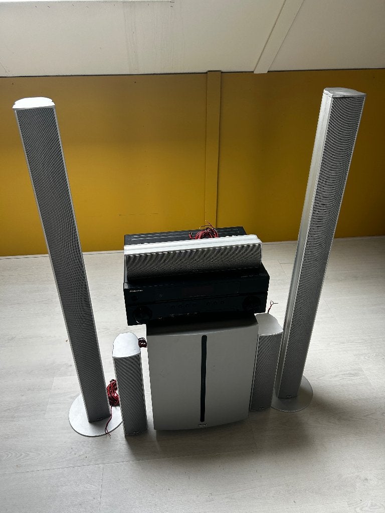 Complete Pioneer & Teufel 5.1 Surround Set, Ophalen, Gebruikt, Pioneer, 120 watt of meer