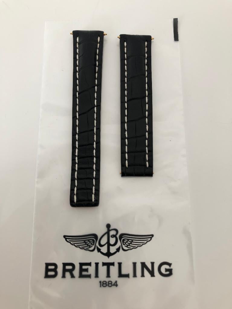 Breitling Kroko Leder Armband | Nieuw | Origineel | €450, Ophalen of Verzenden, Nieuw