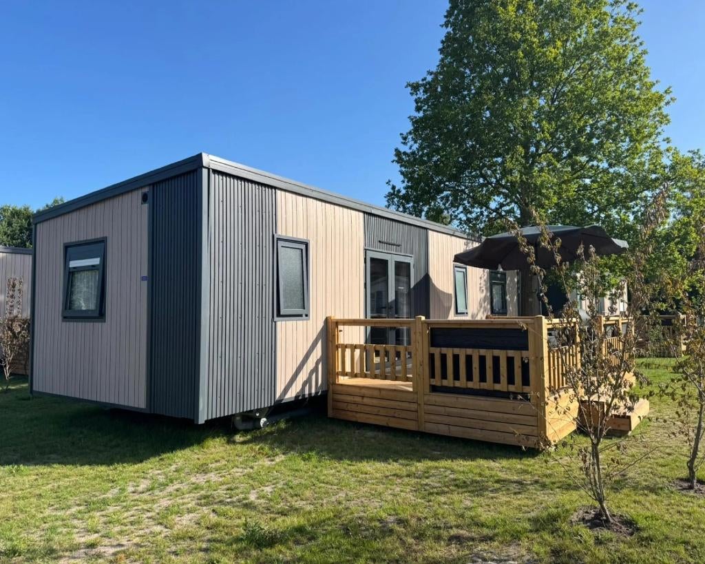 Chalet te koop Drenthe (naast 't Nije Hemelriek), Caravans en Kamperen, Stacaravans, Tot en met 6