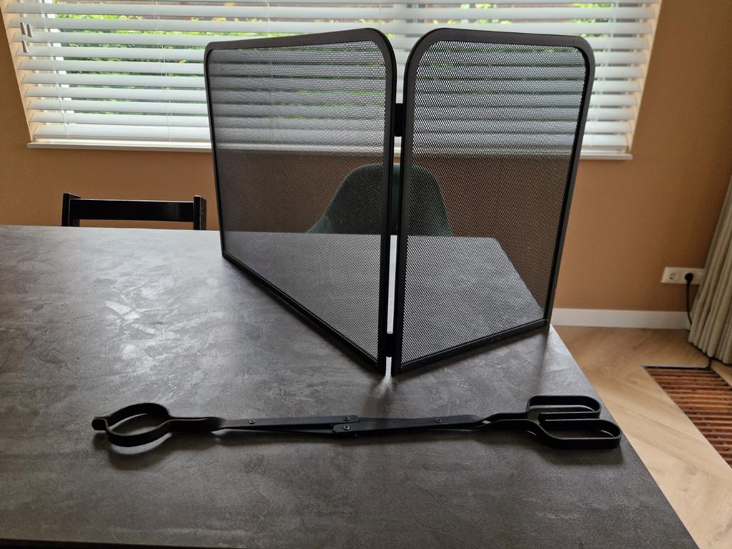 Haardscherm zgan + tang - 66x36x48h cm, Ophalen of Verzenden