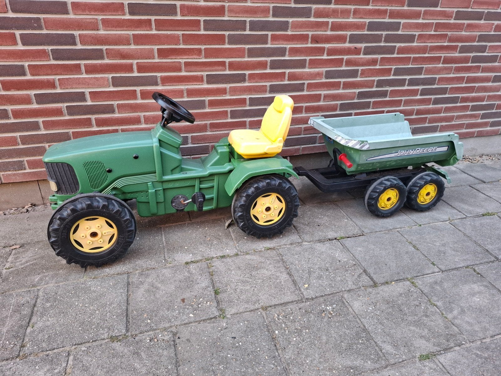 Rolly Toys John Deere traptractor met kiepkar, Kinderen en Baby's, Speelgoed | Buiten | Skelters, Ophalen, Gebruikt