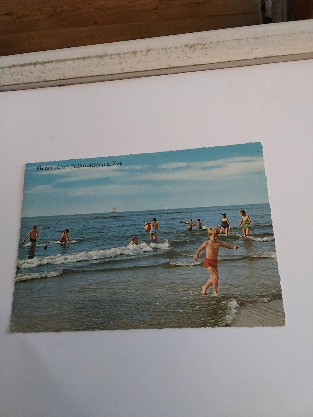 Oude ansichtkaart Groeten uit Julianadorp aan Zee, Ophalen of Verzenden, 1940 tot 1960, Zuid-Holland