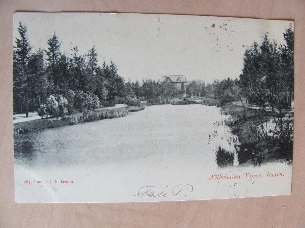 Baarn 1903 Wilhelmina vijver, Ophalen of Verzenden, Voor 1920, Gelopen, Utrecht