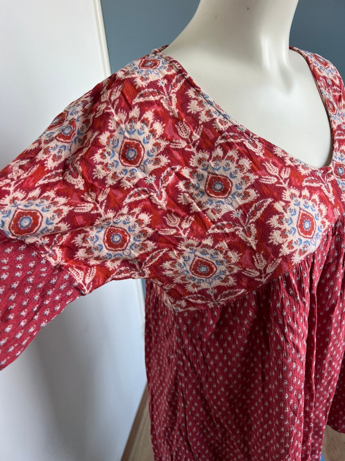 Fatface 10 rood roze top viscose s ruimvallend, Ophalen of Verzenden, Zo goed als nieuw, X, Maat 36 (S)