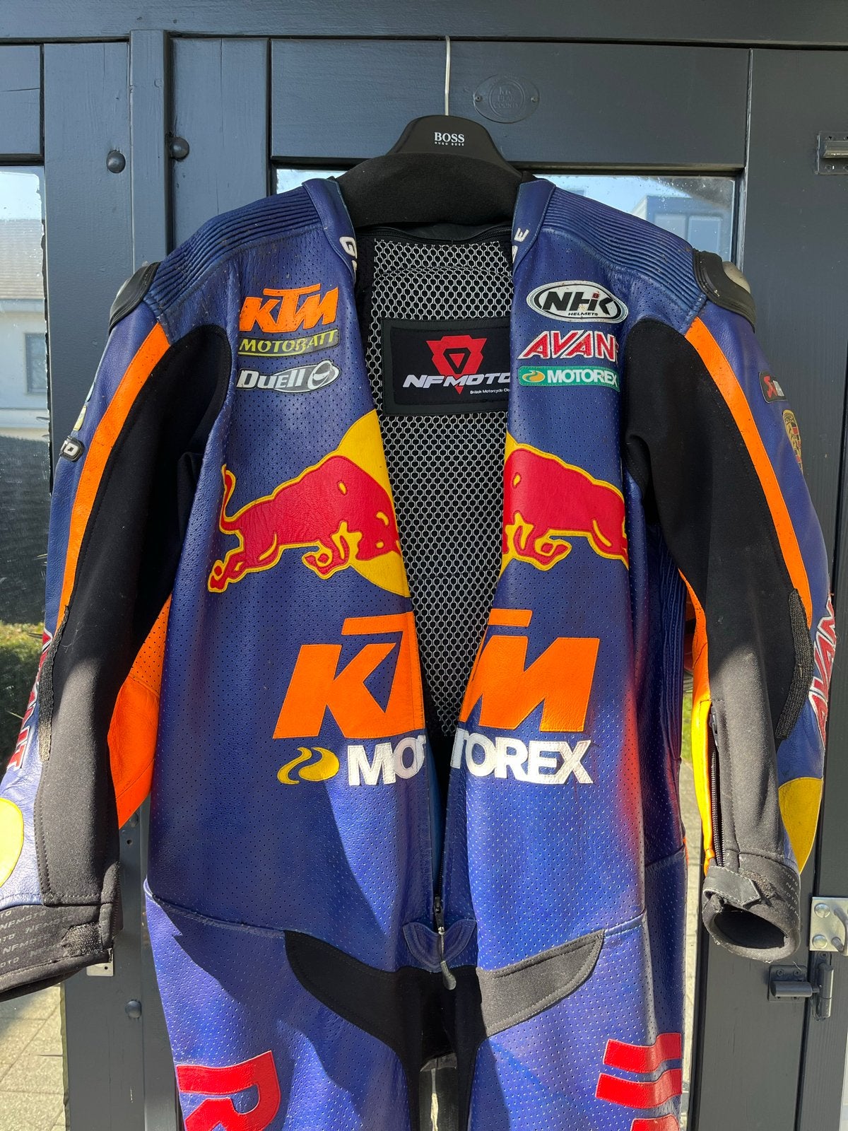 Kangoeroe leren motorpak, airvest ready, z.g.a.n., Motoren, Kleding | Motorkleding, Ophalen, Tweedehands, Heren, Combipak