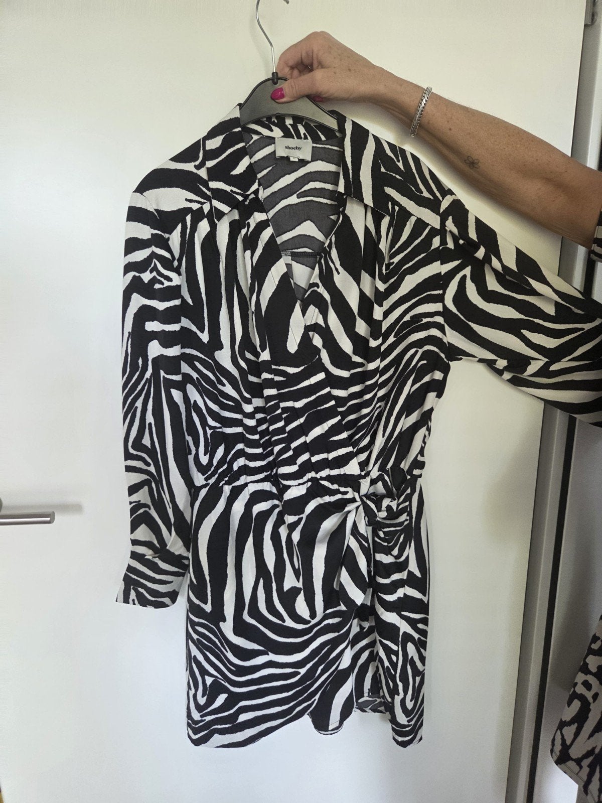 Shoeby Zebraprint Jurk Maat L, Kleding | Dames, Jurken, Zwart, Maat 42/44 (L), Ophalen of Verzenden, Zo goed als nieuw