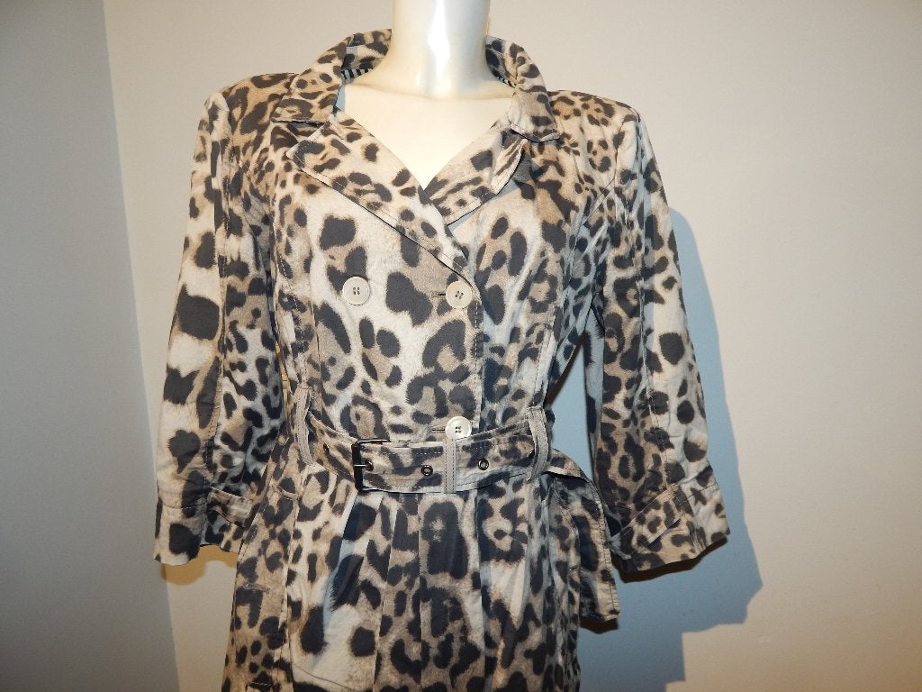 Marccain jaguar print trenchcoat smaakvolle look en model N4, Kleding | Dames, Maat 38/40 (M), Meerkleurig, Ophalen of Verzenden