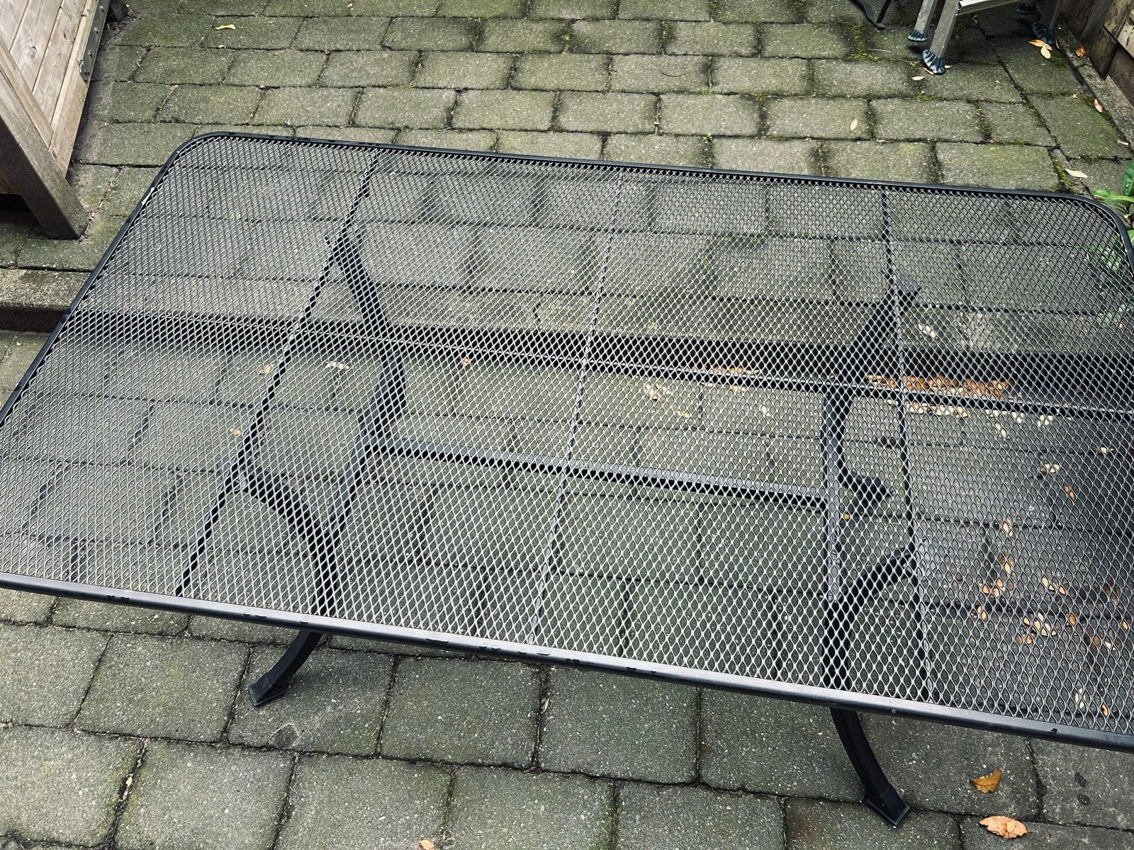 Tuintafel 160x90 cm - Gebruikt, metaal rechthoek, Tuin en Terras, Ophalen, Gebruikt, Rechthoekig, Aluminium