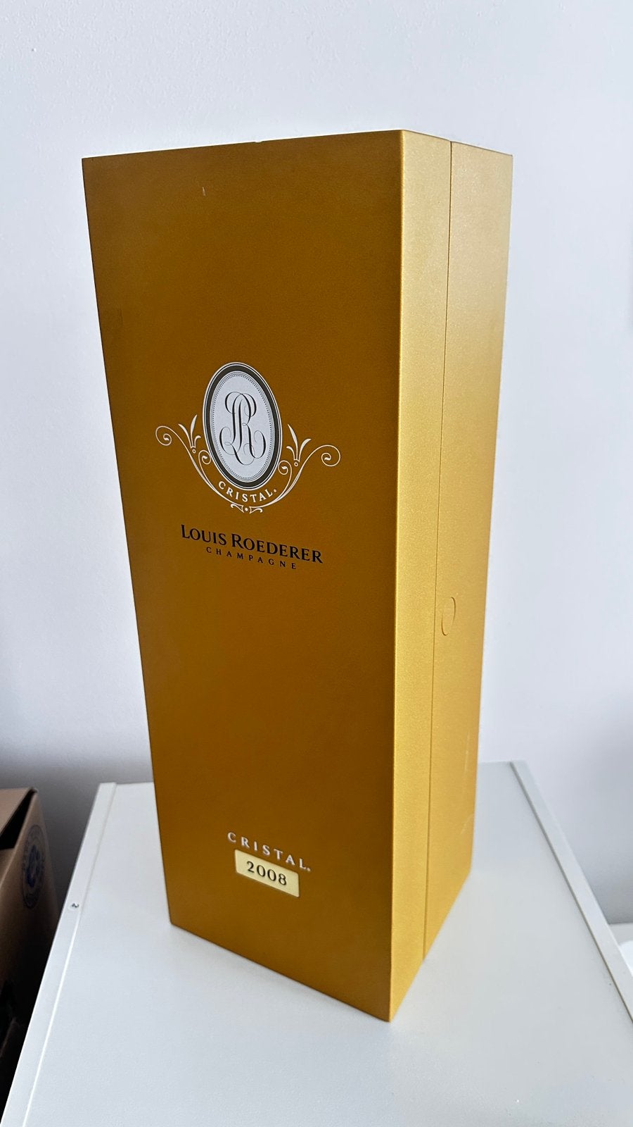 Luxe geschenkdoos Louis Roederer Cristal 2008 met boekje, Ophalen of Verzenden, Zo goed als nieuw, Frankrijk