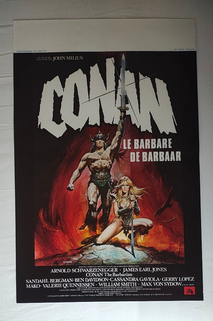 Conan the barbarian  filmposter, Ophalen, Zo goed als nieuw, A1 t/m A3, Film en Tv