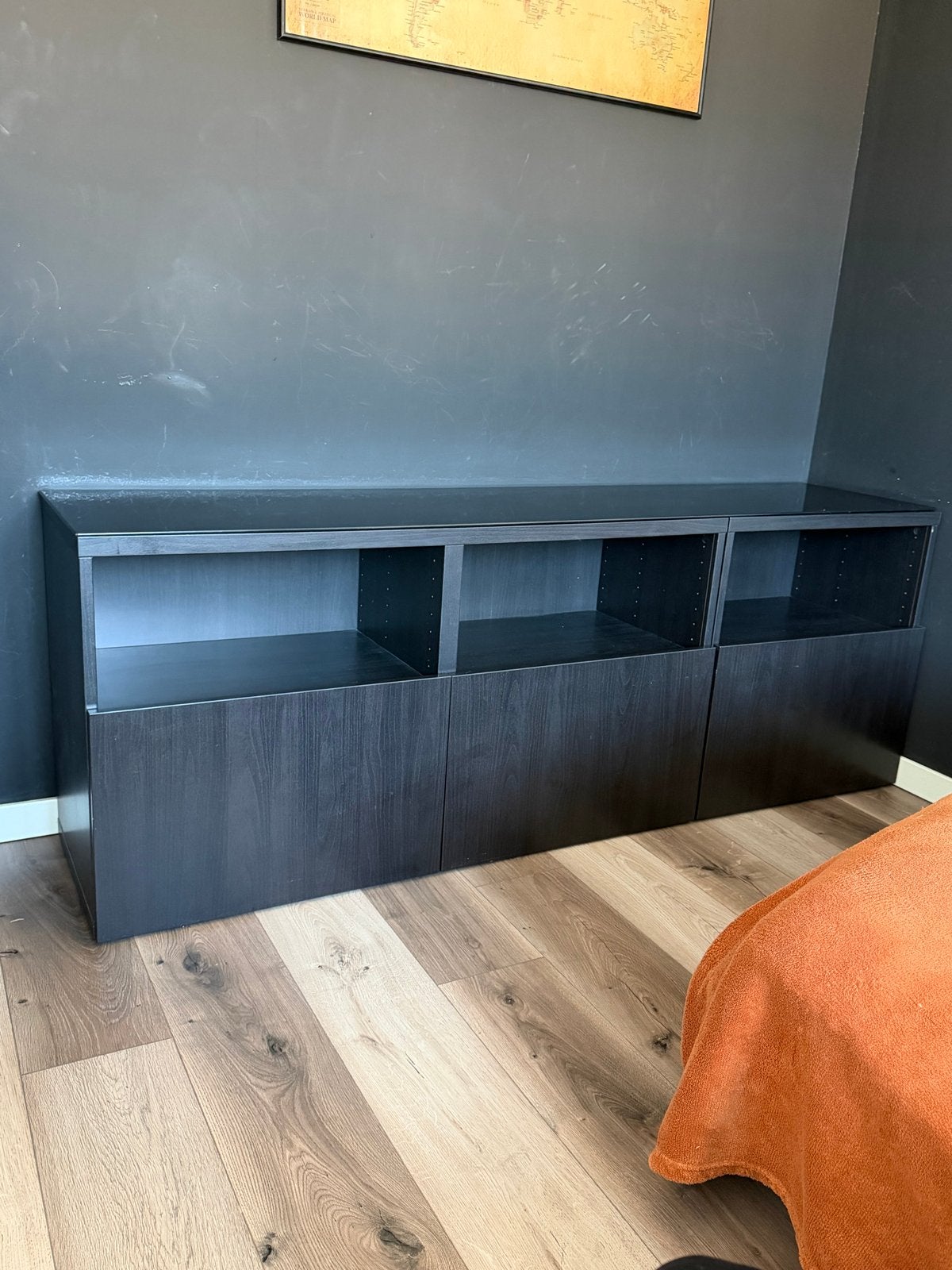 Zwarte opbergkast / dressoir / tv meubel, Ophalen, Gebruikt, 25 tot 50 cm