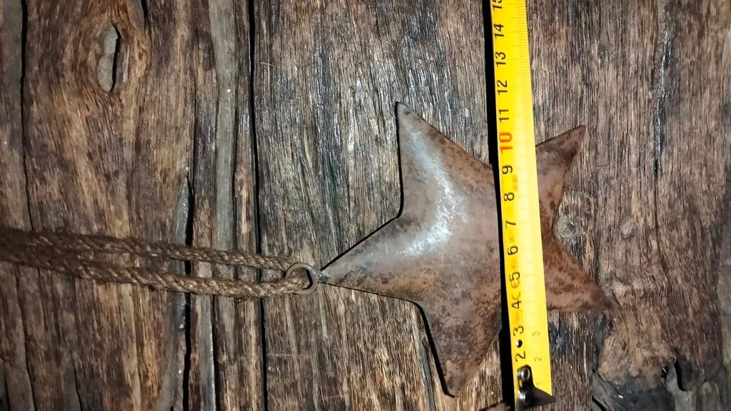 Leuk brocante hanger ster metaal geroest, Ophalen of Verzenden