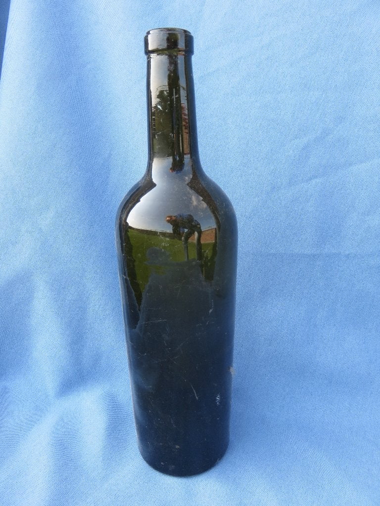 Glazen wijn fles – jaren 20 van de 20e eeuw - bodemvondst, Antiek en Kunst, Antiek | Glas en Kristal, Ophalen of Verzenden