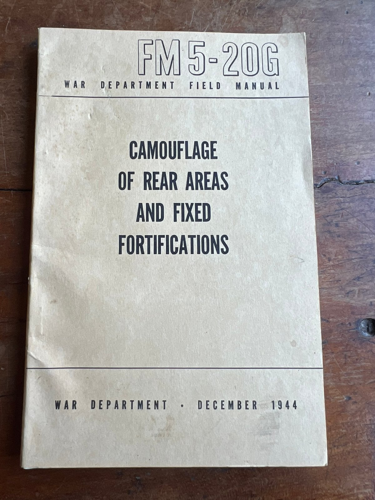 WO2 Amerikaans voorschrift Camouflage Stelling Bunkers 1944, Amerika, Verzenden, Boek of Tijdschrift