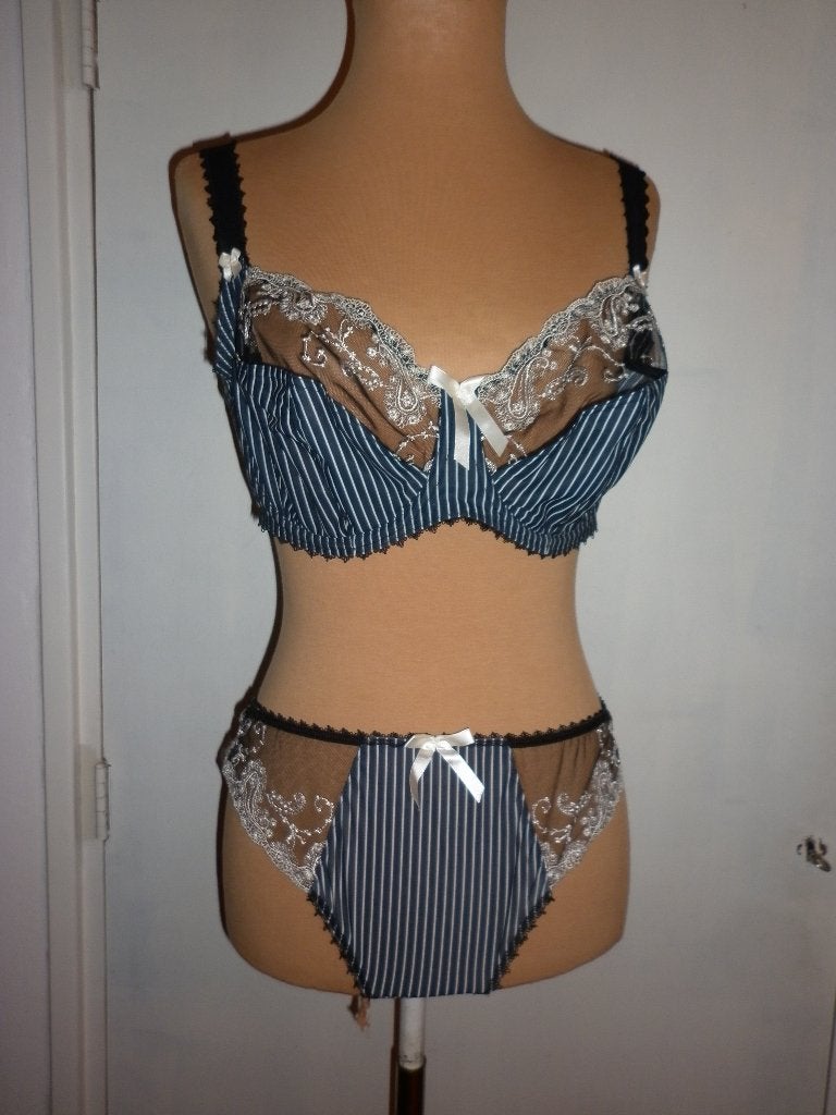 Bh-setje 75F string maat XL merk : Fantasie, Verzenden, Zwart, Setje
