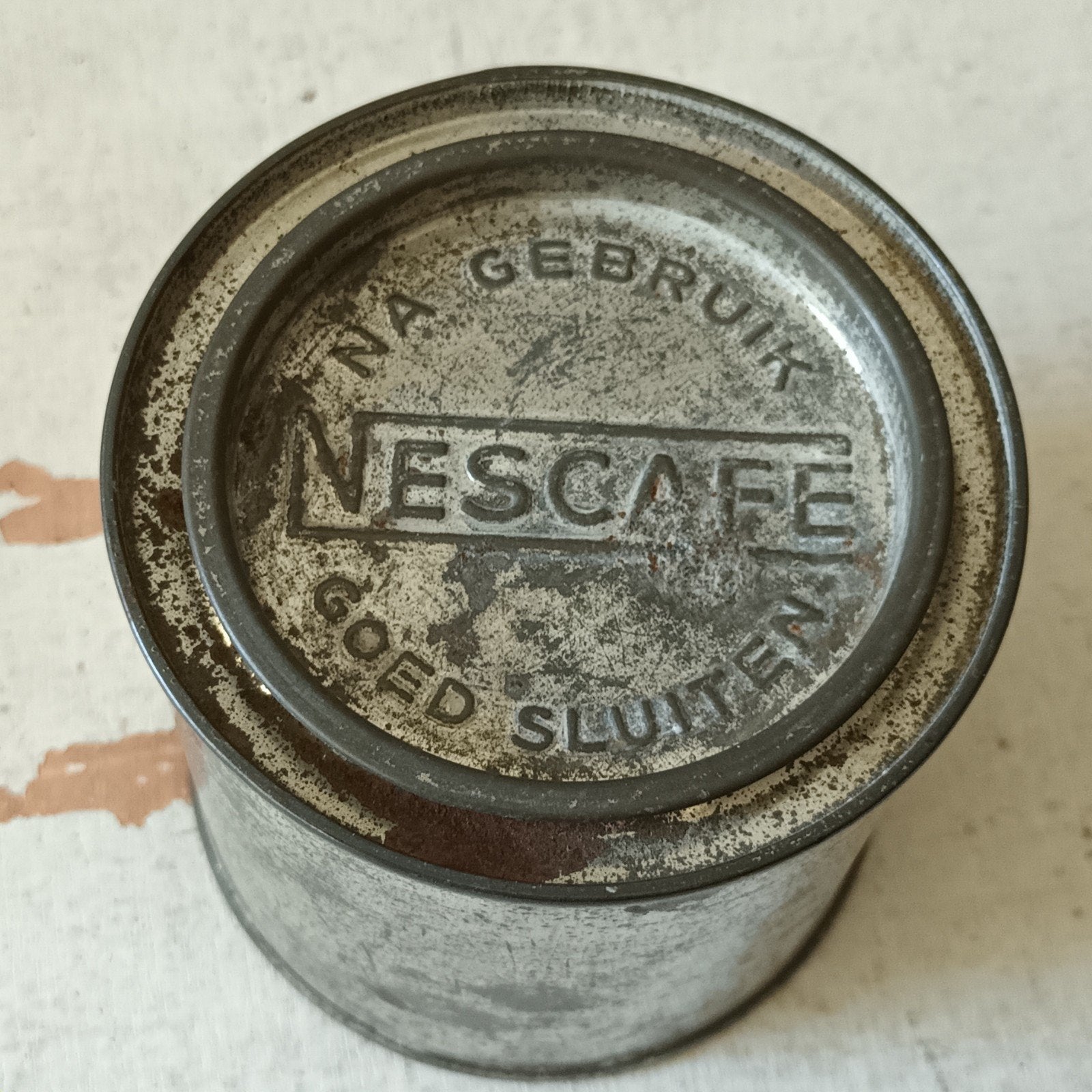 Antiek Nescafé blikje - Oud en decoratief, Ophalen of Verzenden