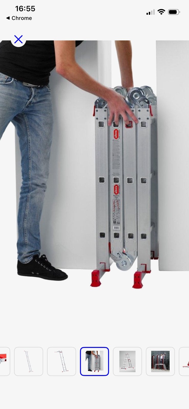 Altrex Varitrex Plus vouwladder, Doe-het-zelf en Verbouw, Ladders en Trappen, Ophalen of Verzenden, Zo goed als nieuw, Opvouwbaar of Inschuifbaar
