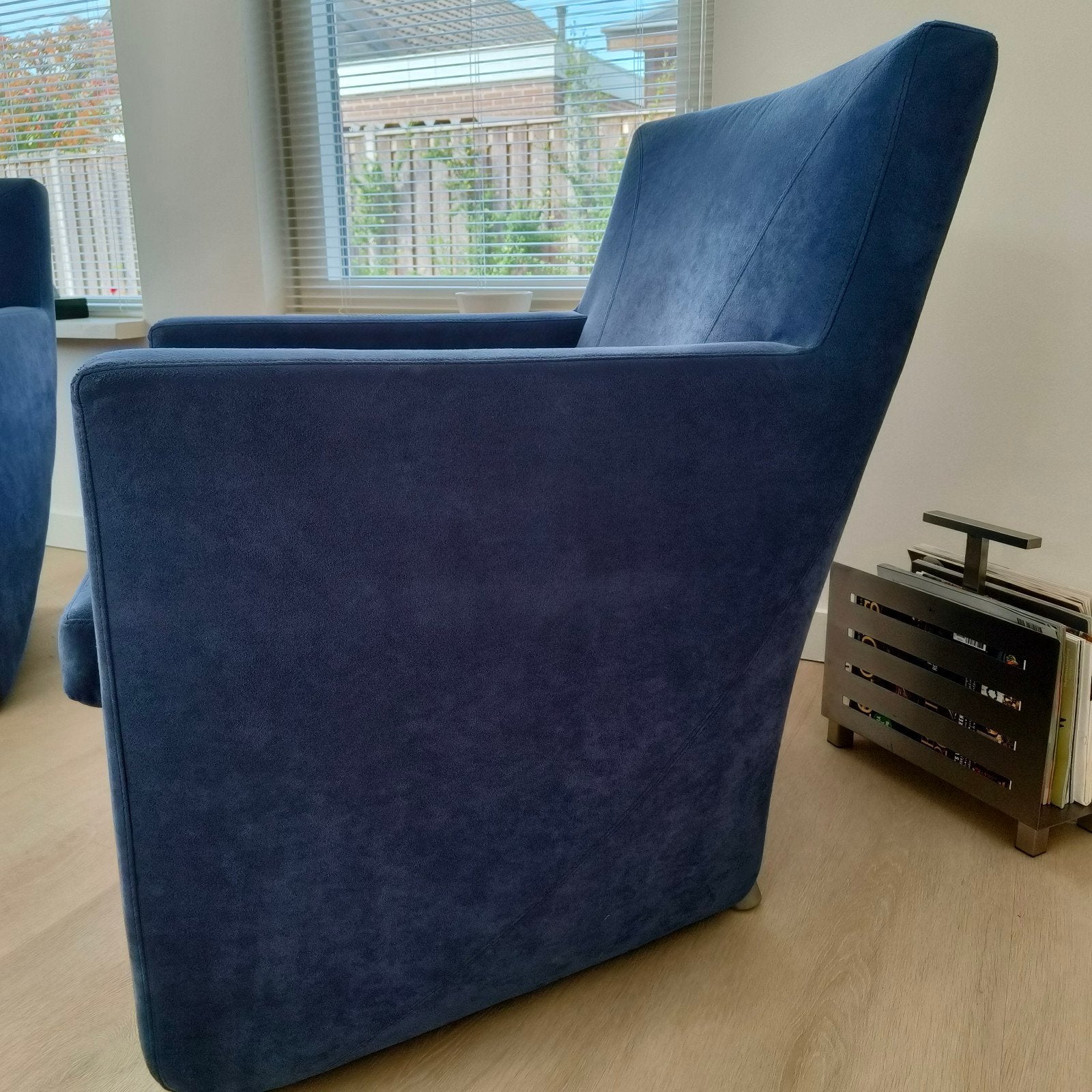 Leolux fauteuils en Bank van de Bijenkorf in lavendel kleur, Ophalen, Gebruikt, 75 tot 100 cm, 75 tot 100 cm