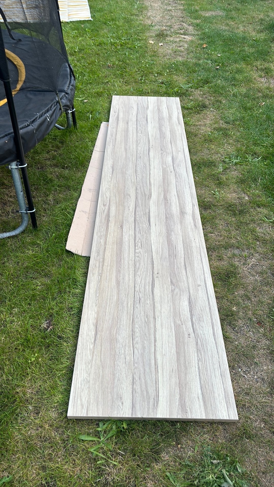 IKEA EKBACKEN aanrechtblad houtlook, Ophalen, Gebruikt, Beige, 200 cm of meer