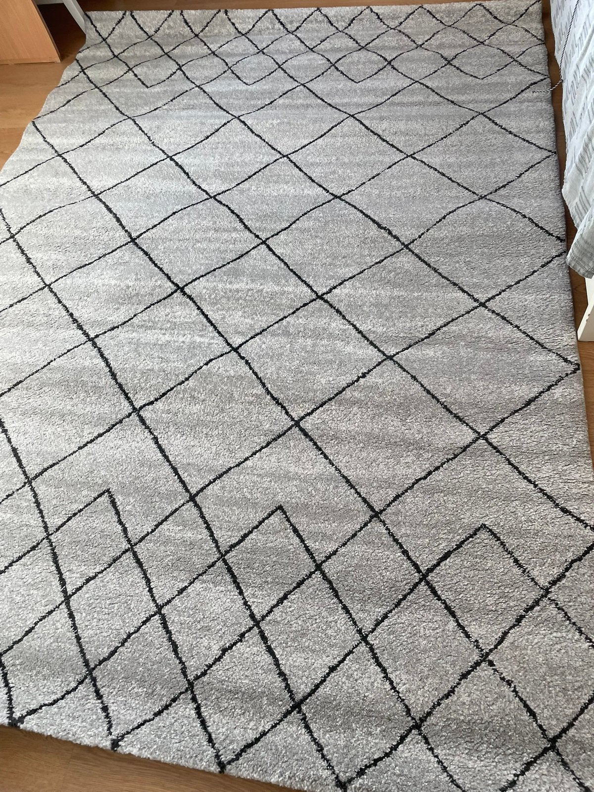 Vloerkleed grijs/zwart, Ophalen, Zwart, 200 cm of meer, Zo goed als nieuw