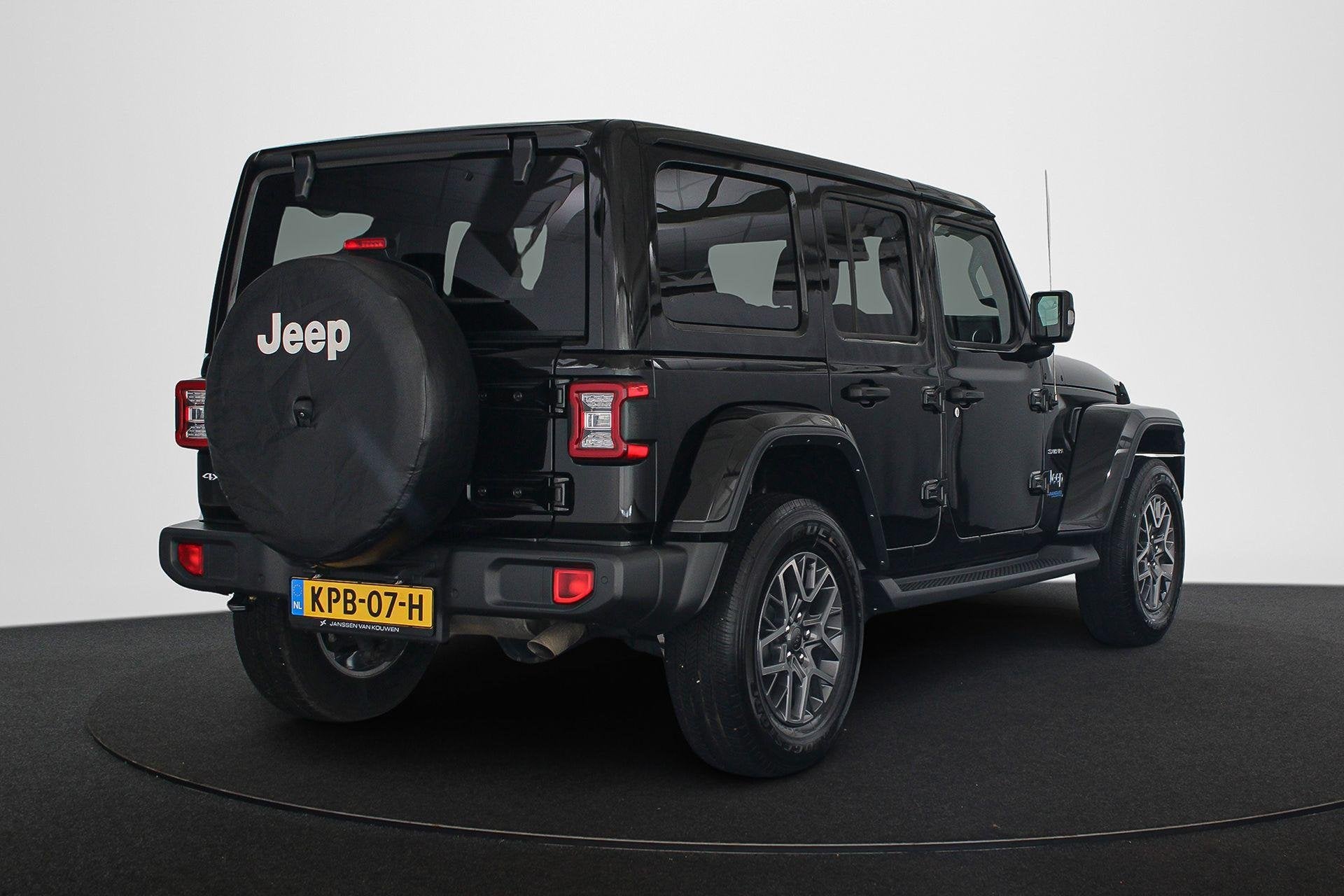 Jeep Wrangler Unlimited 4xe 380 Sahara Leder Stoelverwarming, Automaat, Stof, 4 cilinders, Cabriolet
