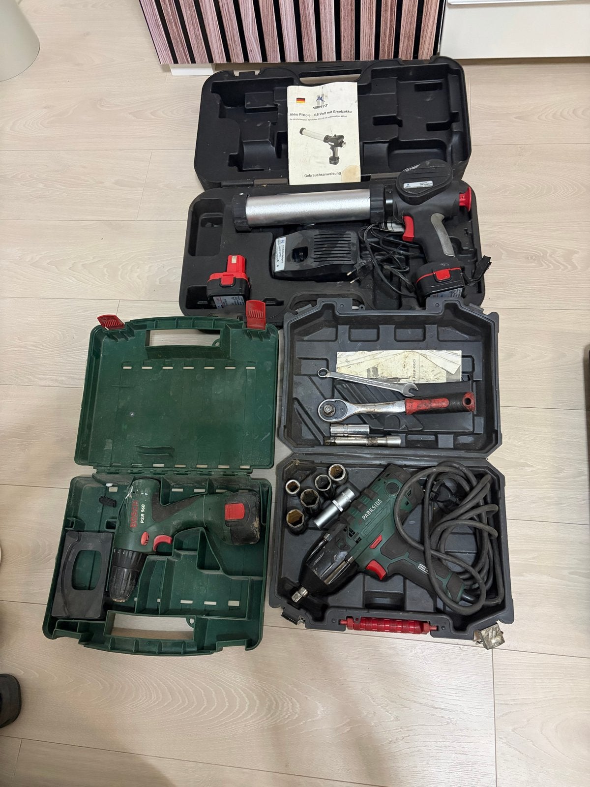 Grote partij elektrisch en handgereedschap, Ophalen of Verzenden, Gebruikt, Accuboormachine, Bosch