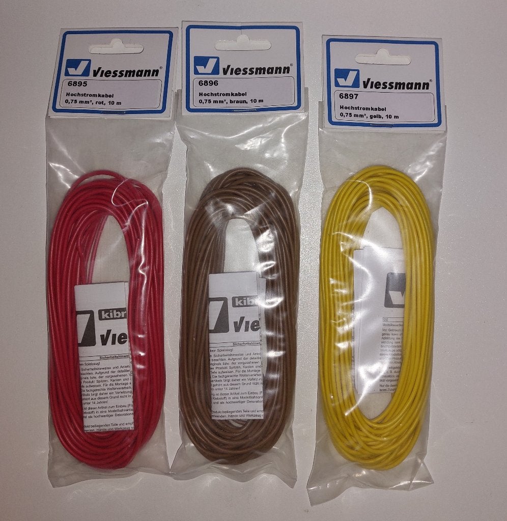 Viessmann - Hoogstroom kabel 0,75 mm² 10 meter, Overige merken, Gelijkstroom of Wisselstroom, Overige typen, Nieuw