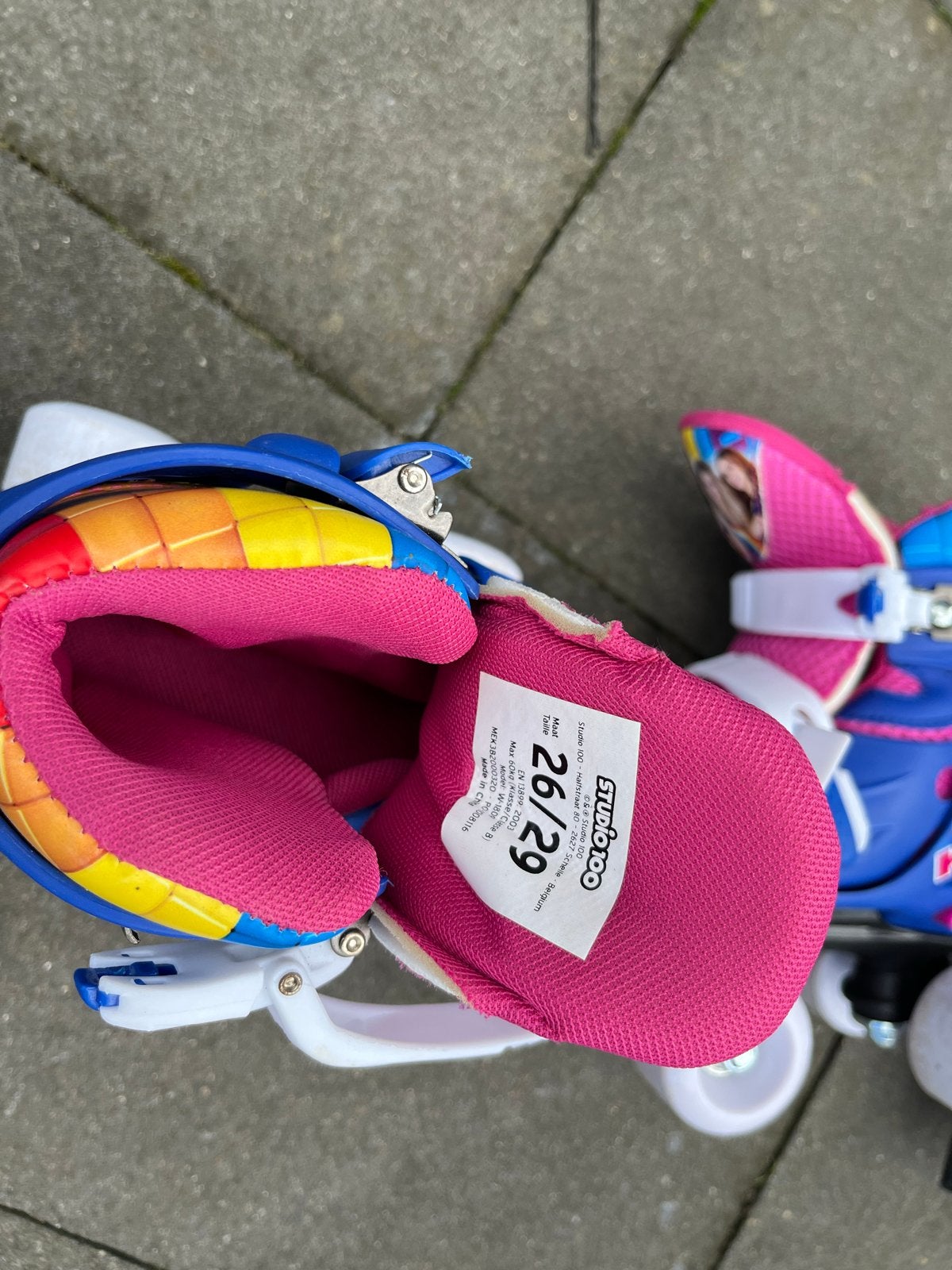 Verstelbare rolschaatsen maat 26-29 met beschermset, Kinderen en Baby's, Ophalen of Verzenden, Verstelbaar, Gebruikt, Kinderen
