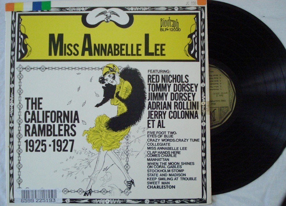 The California Ramblers - Miss Annabelle Lee 1925-1927, LP, Gebruikt, Ophalen of Verzenden, 12 inch