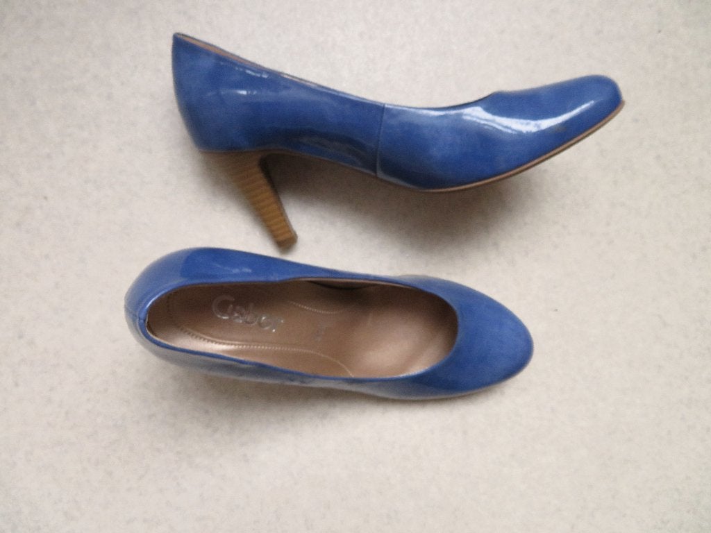 GABOR nieuwe schoenen pumps blauw lak leer maat  3,5  36, Blauw, Gabor, Nieuw, Ophalen of Verzenden