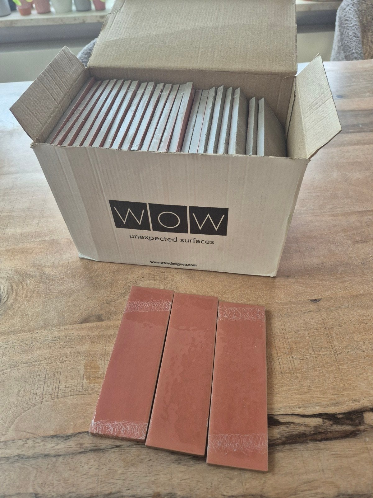 WOW Terracotta Glans Tegels - 0.53 m² - Nieuw in doos, Ophalen