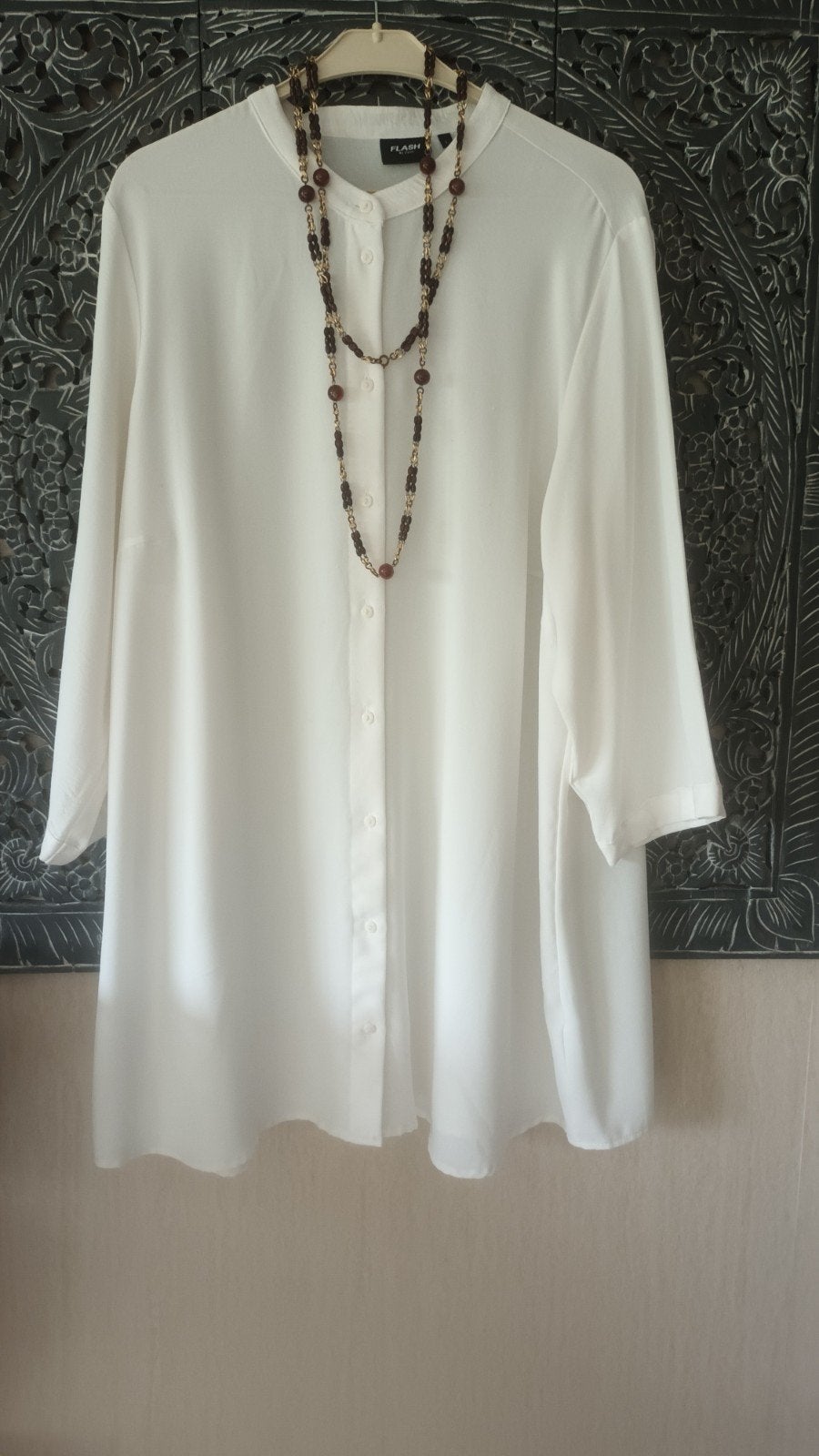 Offwhite blouse van Flash by Zizzi, maat 52, Kleding | Dames, Flash by Zizzi, Ophalen of Verzenden