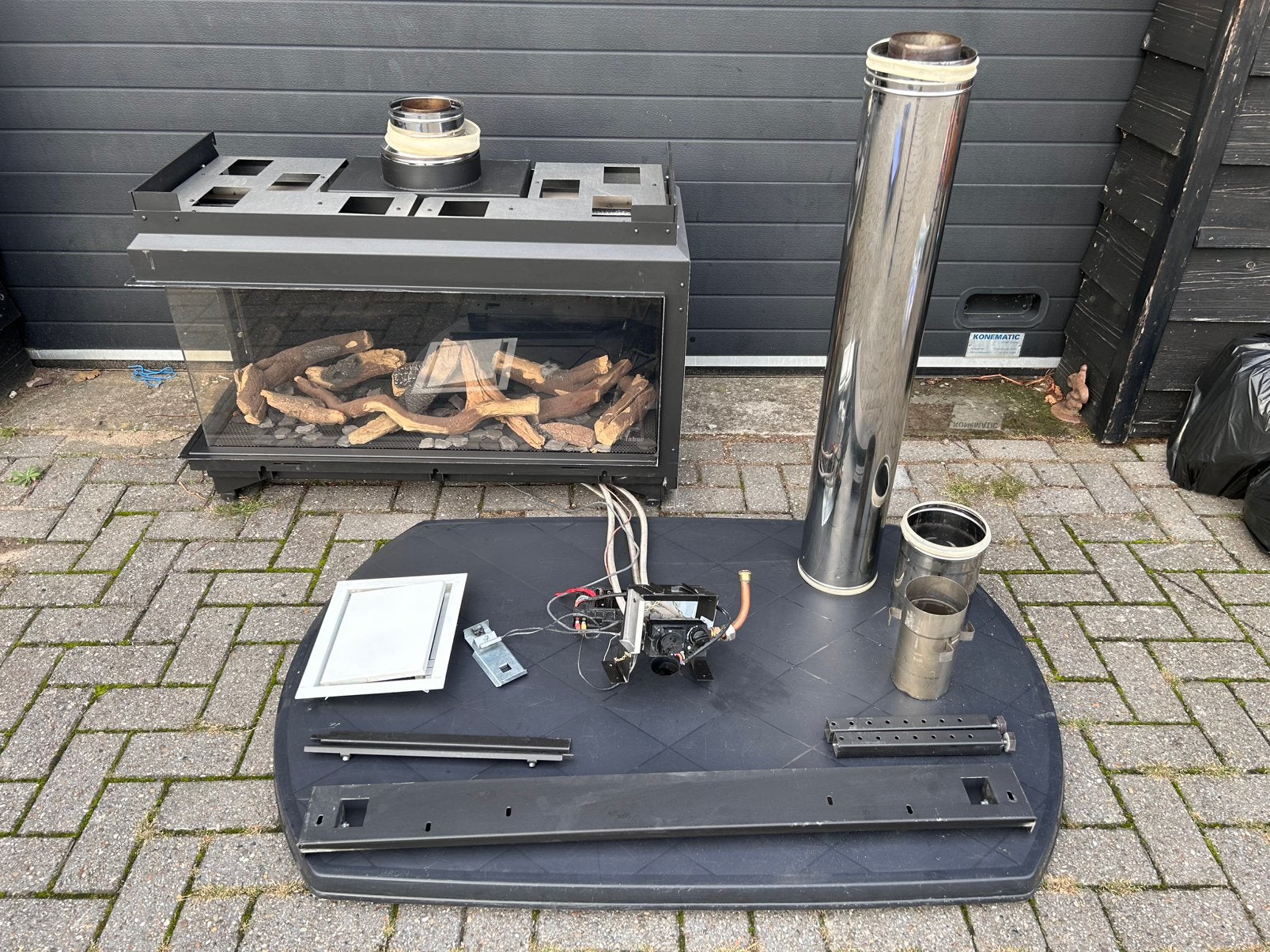 Faber Duet Premium L inbouw gashaard, Huis en Inrichting, Ophalen, Gas, Zo goed als nieuw, Inbouw