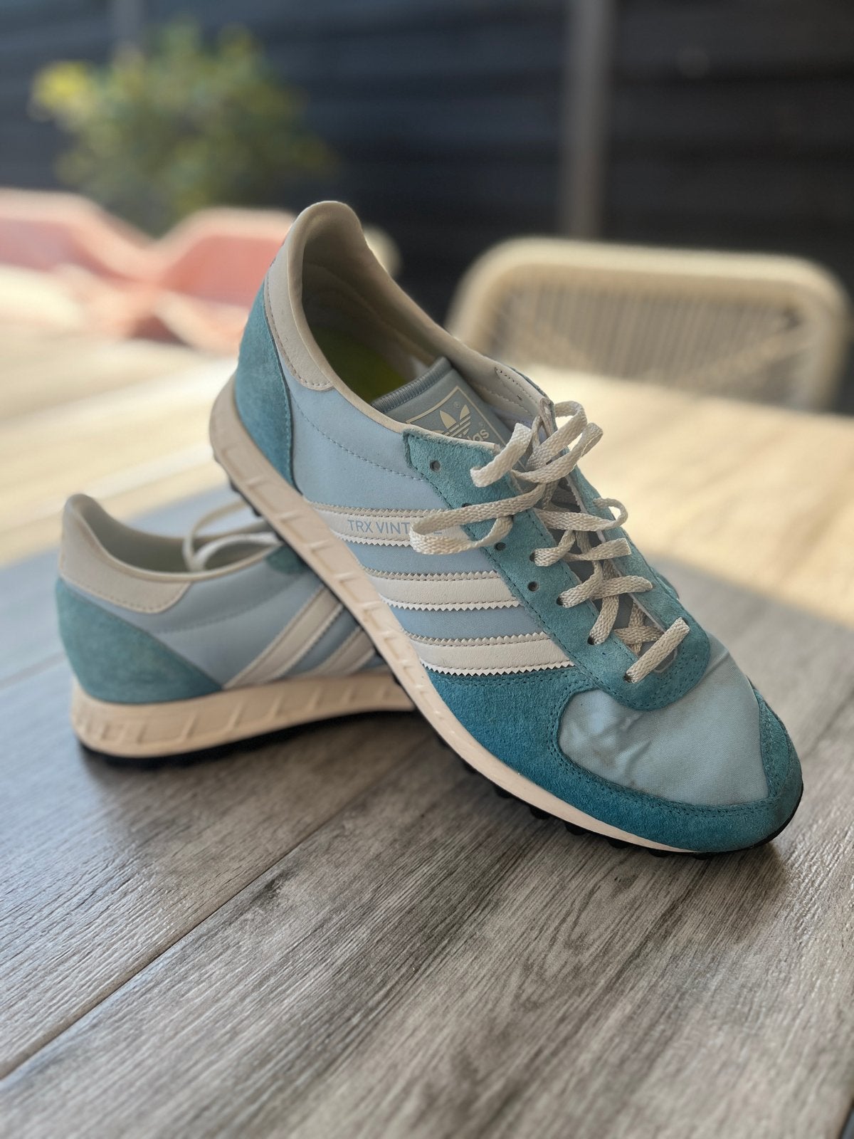 Adidas TRX Vintage Sneakers - Lichtblauw, Ophalen, Blauw, Sneakers of Gympen, Gedragen