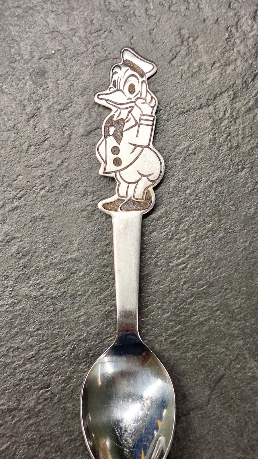 Unieke lepel Donald Duck Walt Disney !, Ophalen of Verzenden, Donald Duck, Zo goed als nieuw, Beeldje of Figuurtje