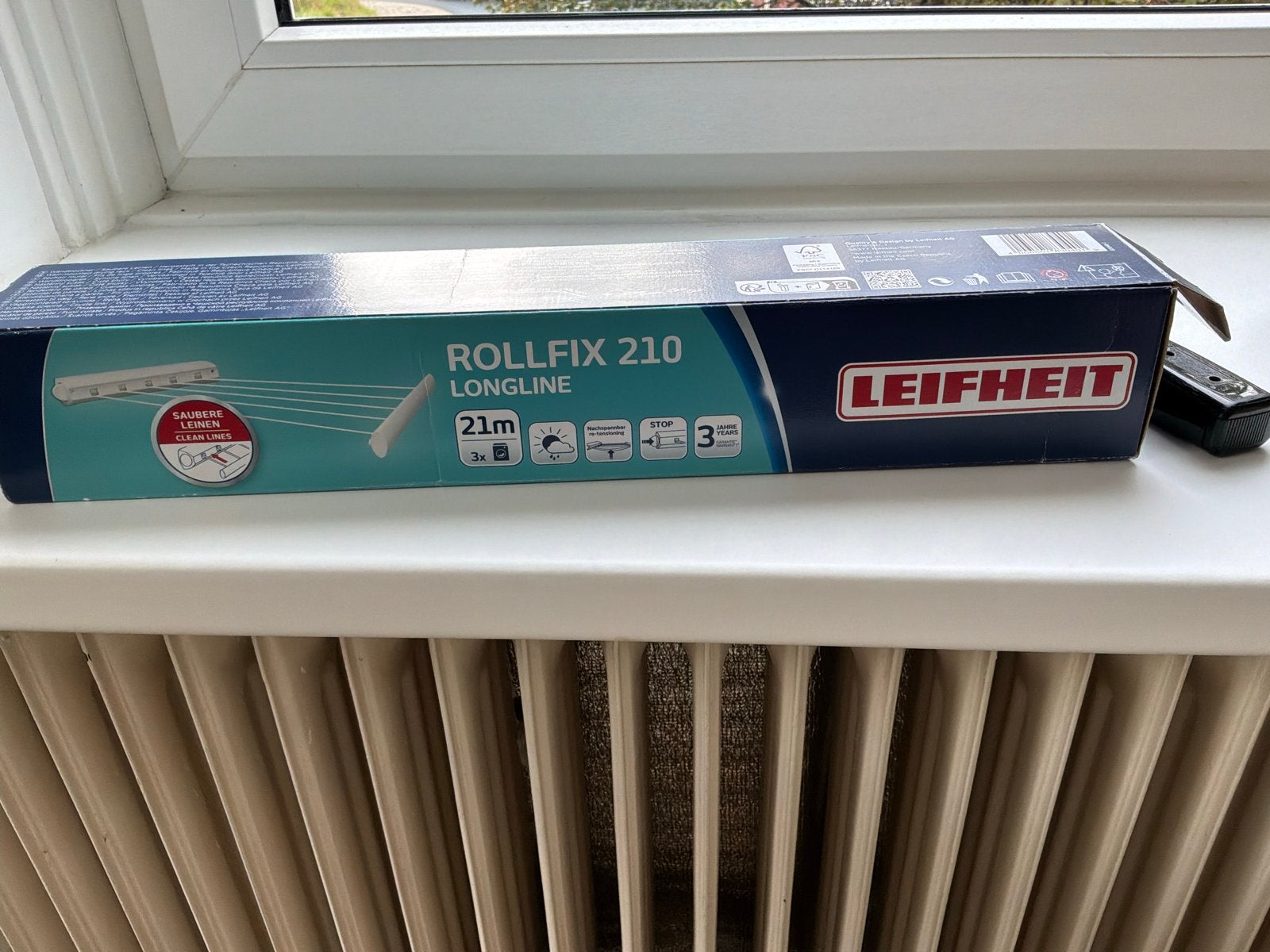 Leifheit Rollfix 210 Longline waslijn - Nieuw, 21 meter, Ophalen of Verzenden, Nieuw