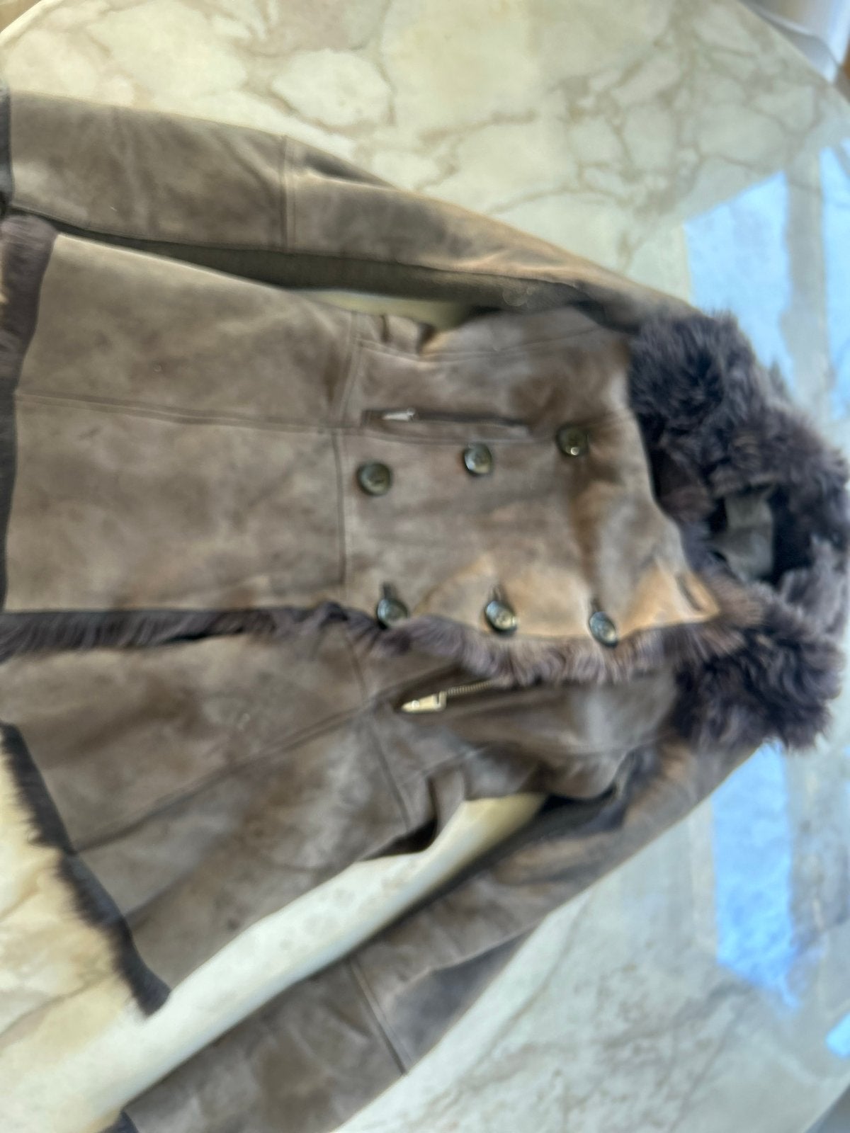 Arma-toscaanse lammy coat -ginger, Ophalen of Verzenden, Zo goed als nieuw, Maat 38/40 (M), Bruin