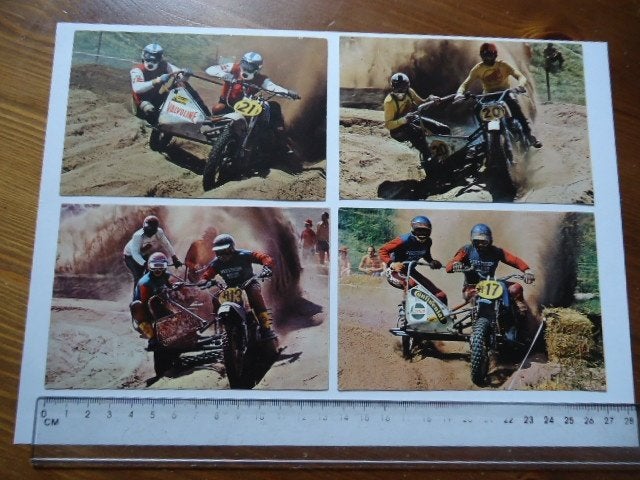 sticker 1976 KAART motorcross ZIJSPAN sidecar cross motor, Verzenden, Zo goed als nieuw, Sport