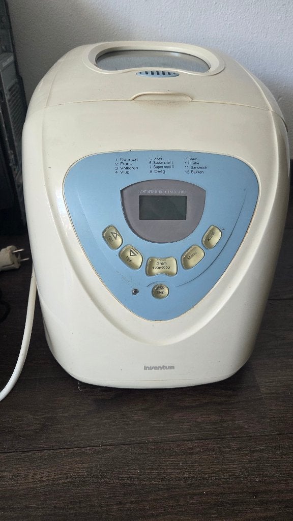Inventum broodbakmachine, 400 tot 800 gram deeg, Ophalen of Verzenden, Gebruikt, Kijkvenster