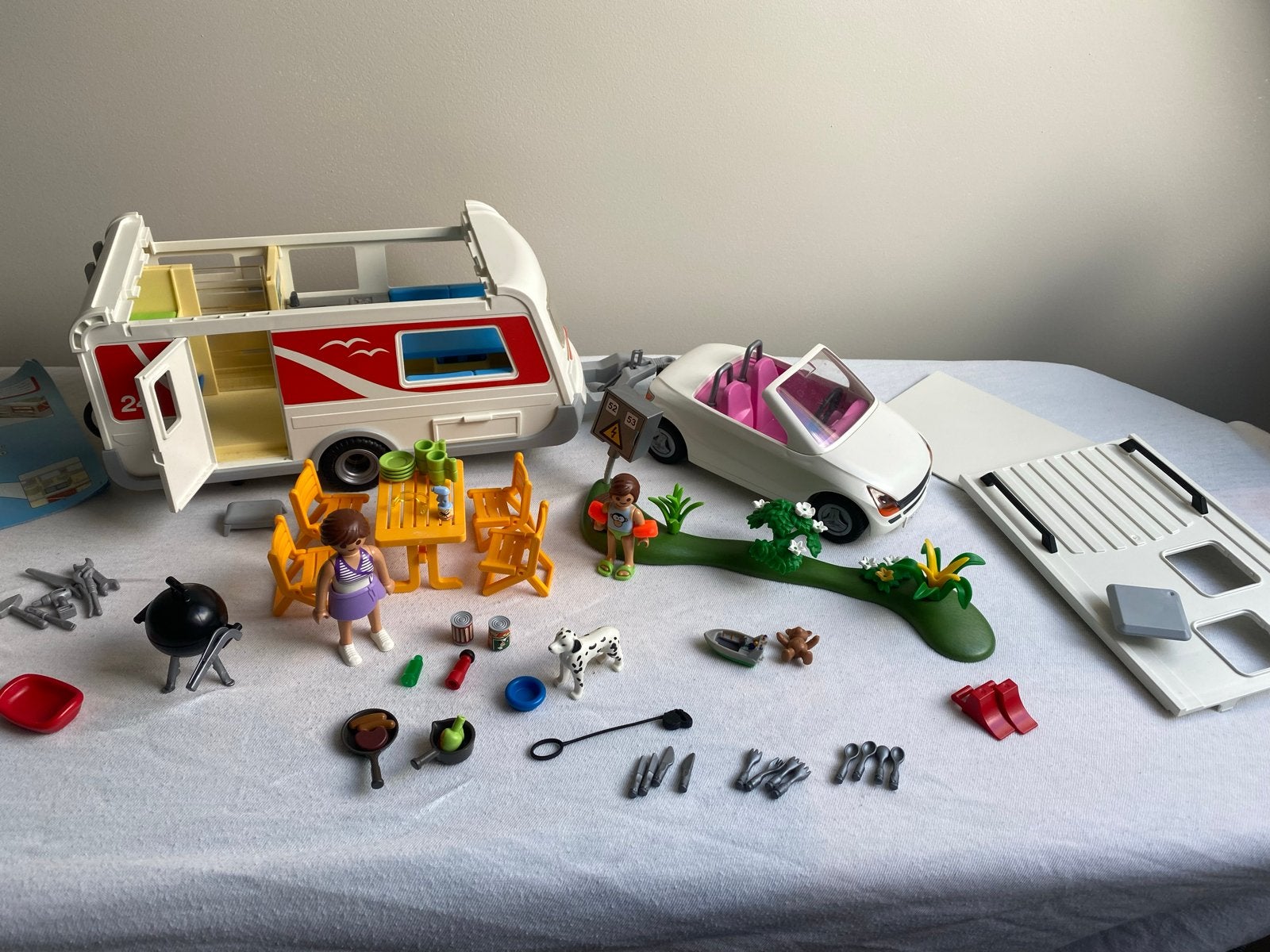 Playmobil Caravan met Auto en Veel Accessoires, Ophalen of Verzenden, Gebruikt, Jongen of Meisje