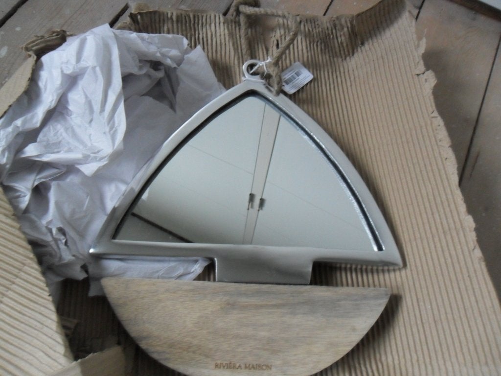 Riviera maison zeilboot spiegel afm 36x30cm  nieuw, Huis en Inrichting, Woonaccessoires | Spiegels, Minder dan 50 cm, Nieuw, Ophalen of Verzenden