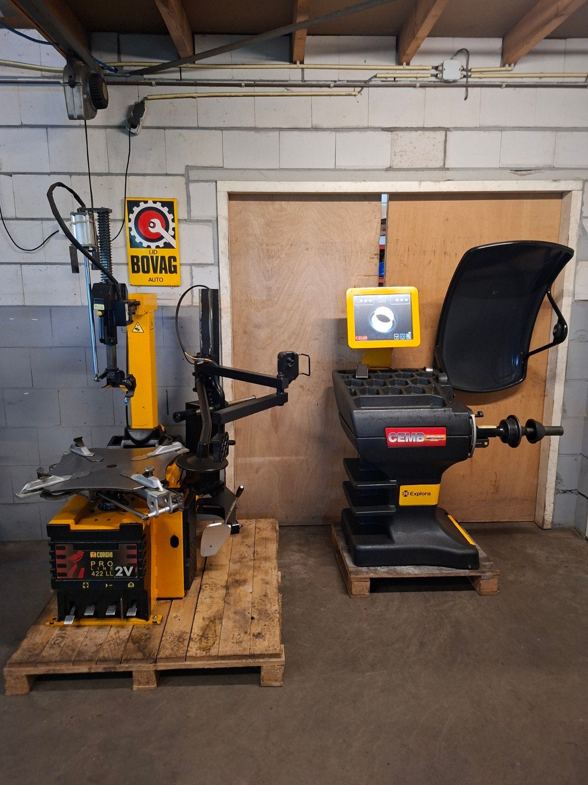 banden apparaat Corghi balanceermachine Cemb hulparm laser, Ophalen