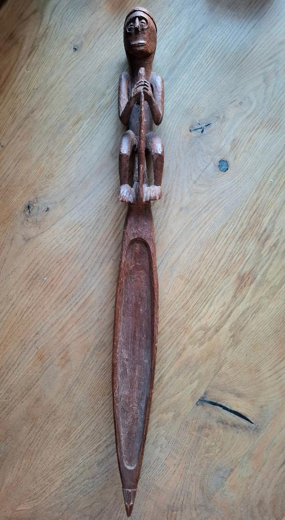 Rituele houten lepel Asmat?, Ophalen of Verzenden
